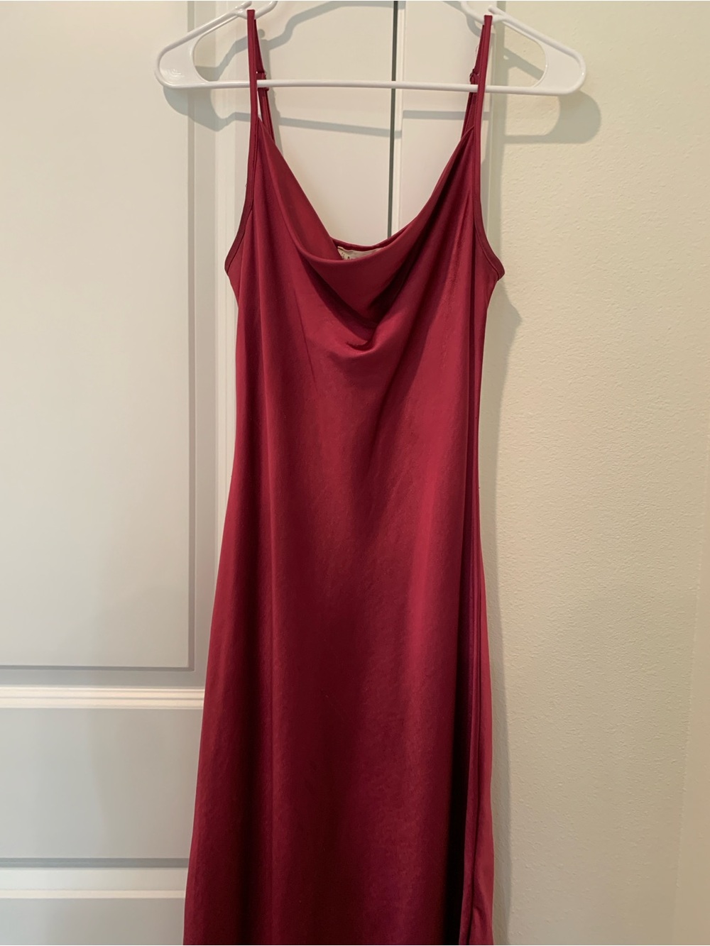 Together Cowl Neck Maxi Dress in Wine Red